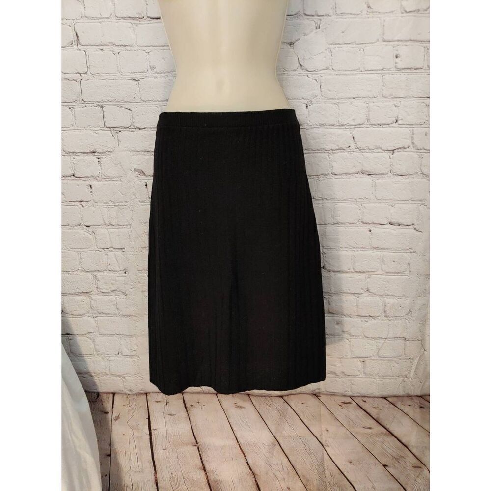 Vintage Women's Size Small Black Knit Skirt - Picture 1 of 4